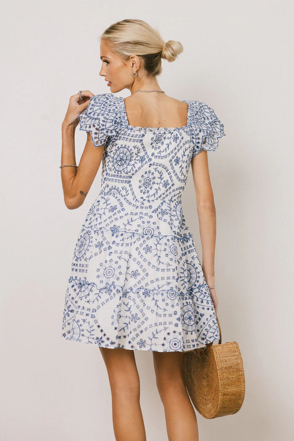 Stella Embroidered Mini Dress FINAL SALE