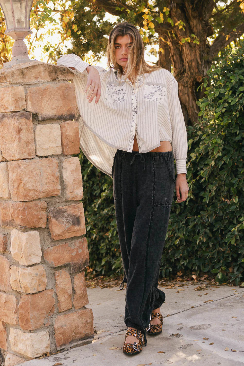 Remi Contrast Floral Top