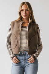 Kiya Striped Top in Brown
