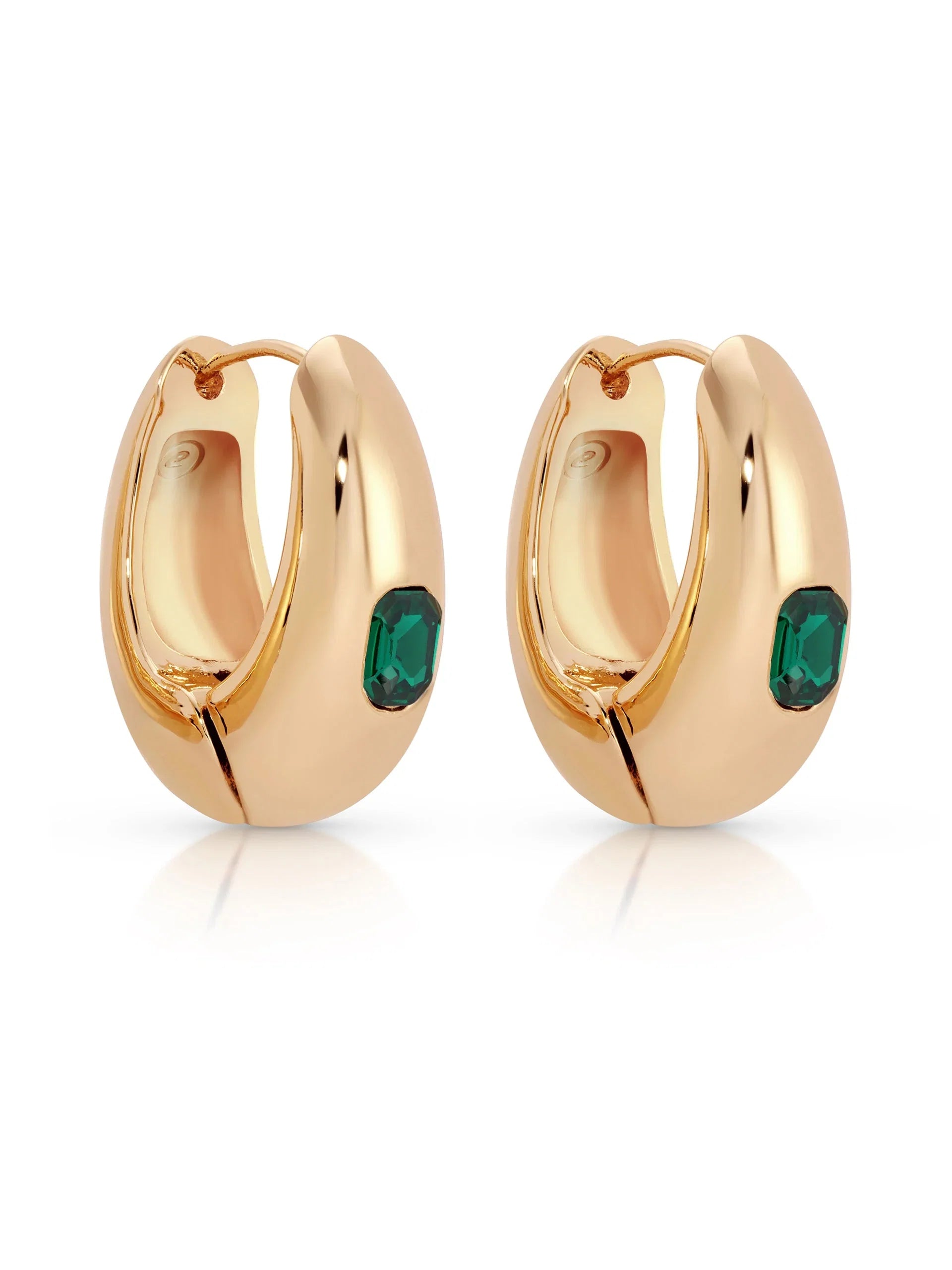 Deco Crystal Hoops