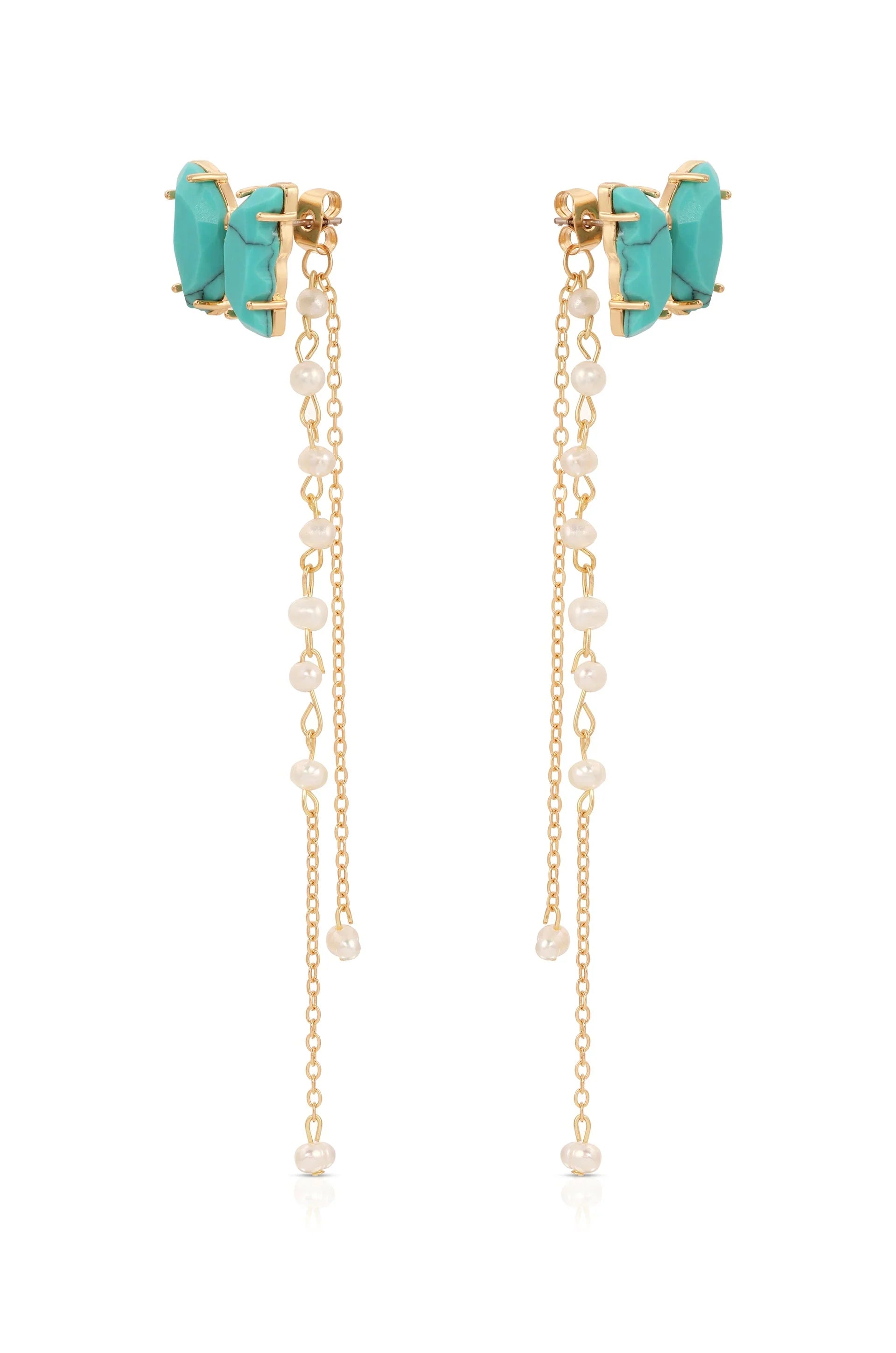Turquoise Butterfly Dangle Earrings