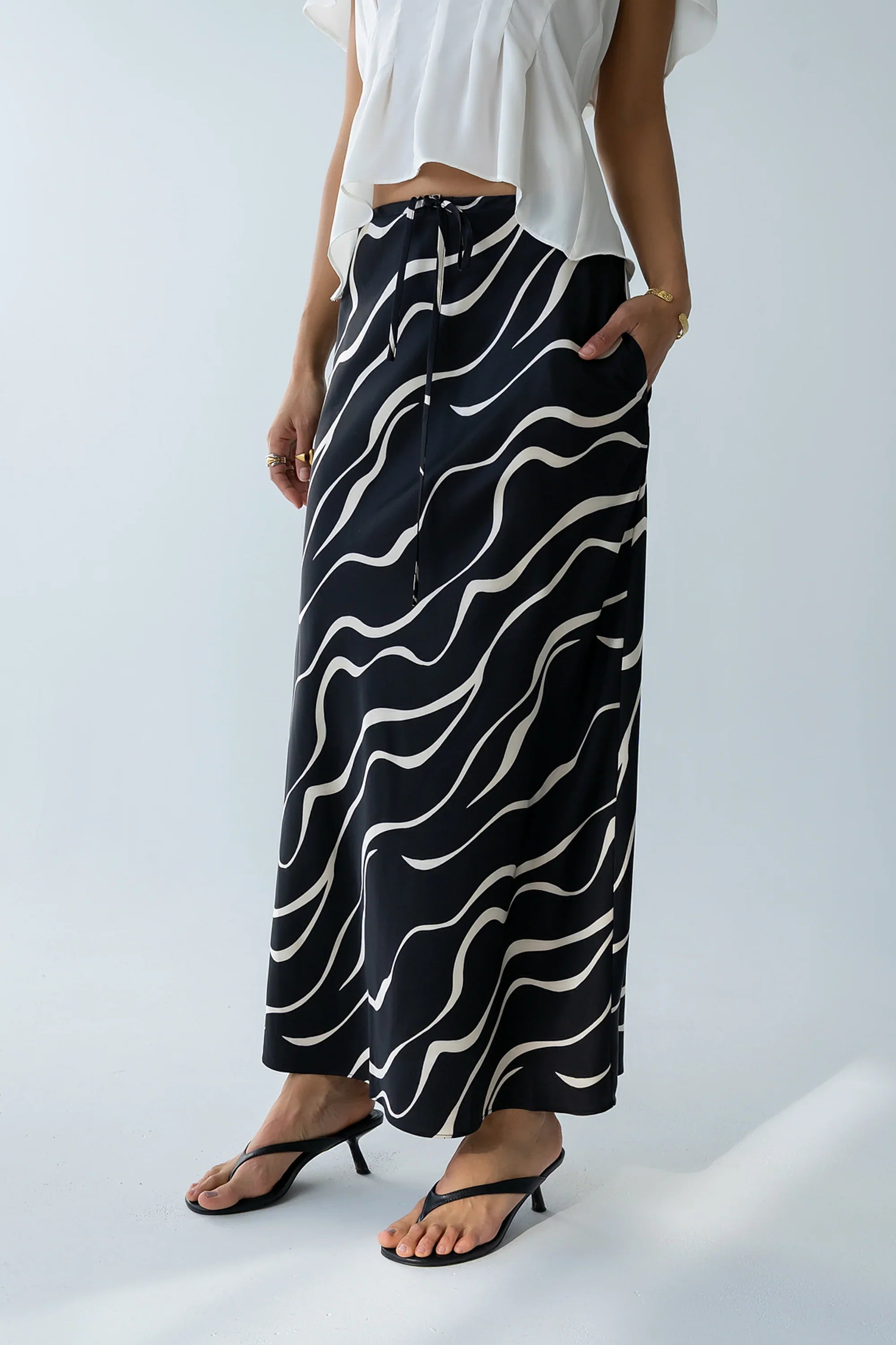 Ariel Abstract Maxi Skirt