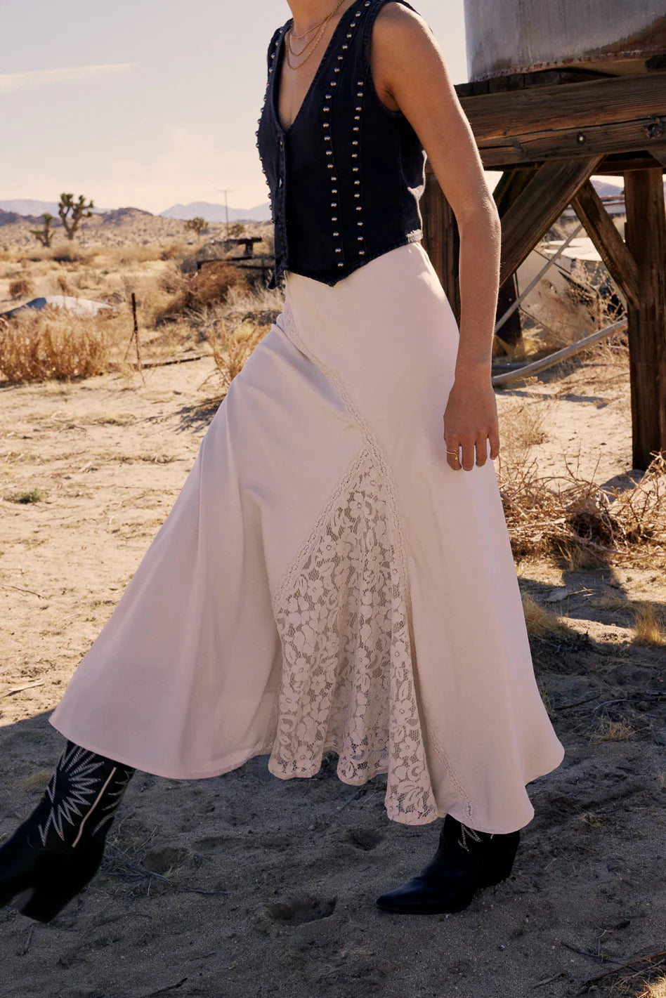Samantha Maxi Skirt in Cream FINAL SALE