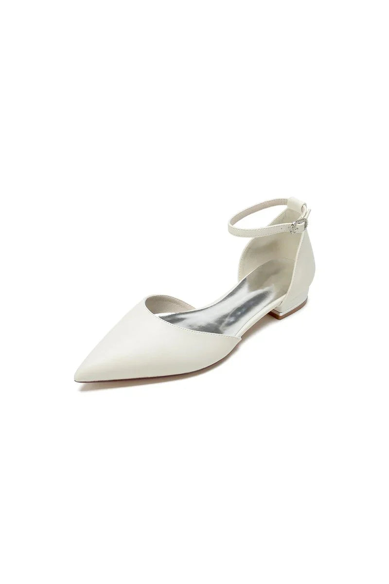 Simple Ankle Strap Buckle Kitten Heels