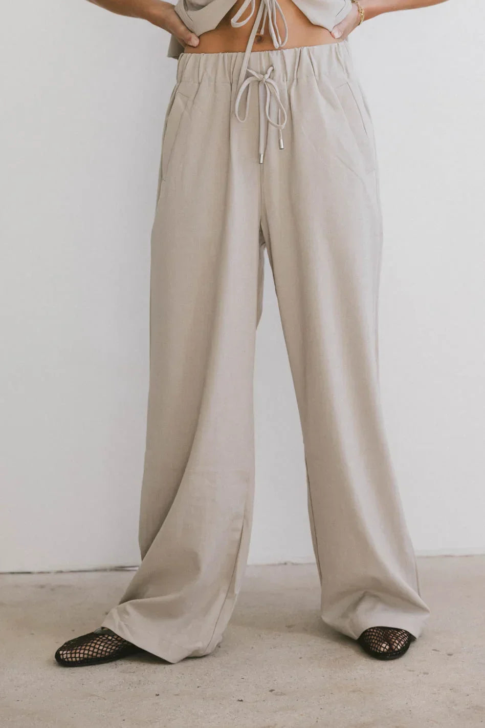 Eslyn Baggy Pants in Taupe FINAL SALE