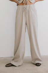 Eslyn Baggy Pants in Taupe FINAL SALE