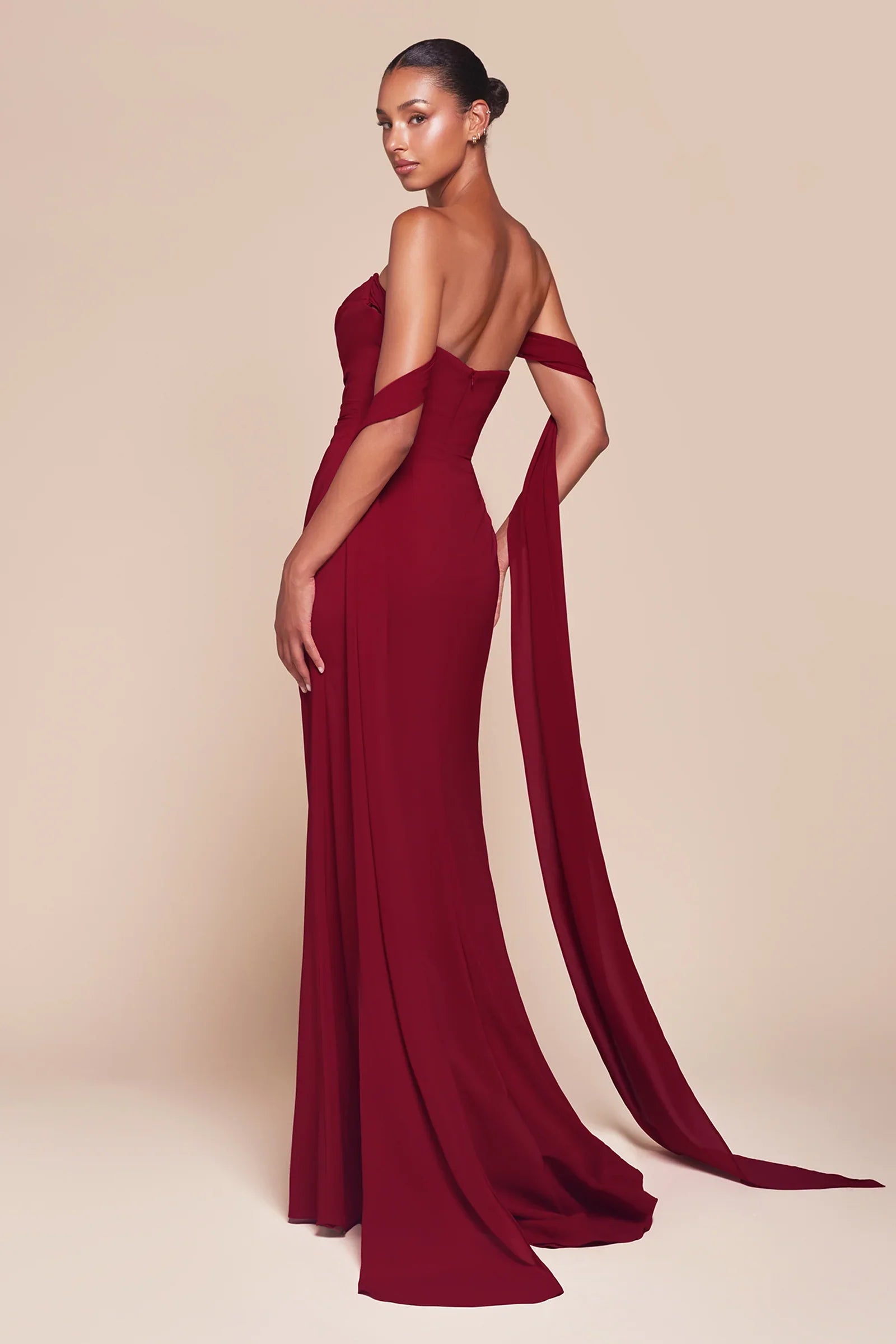 Caitlin Gown Convertible Tie Chiffon Dress