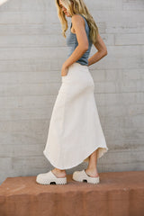 Blythe Denim Skirt in Natural FINAL SALE