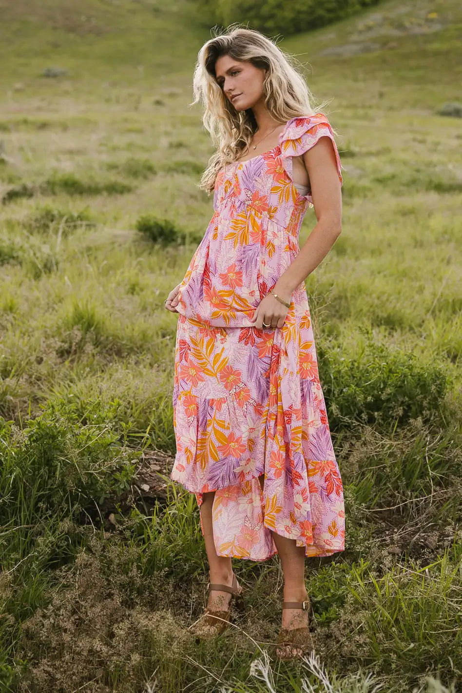 Poppy Tropical Midi Dress FINAL SALE