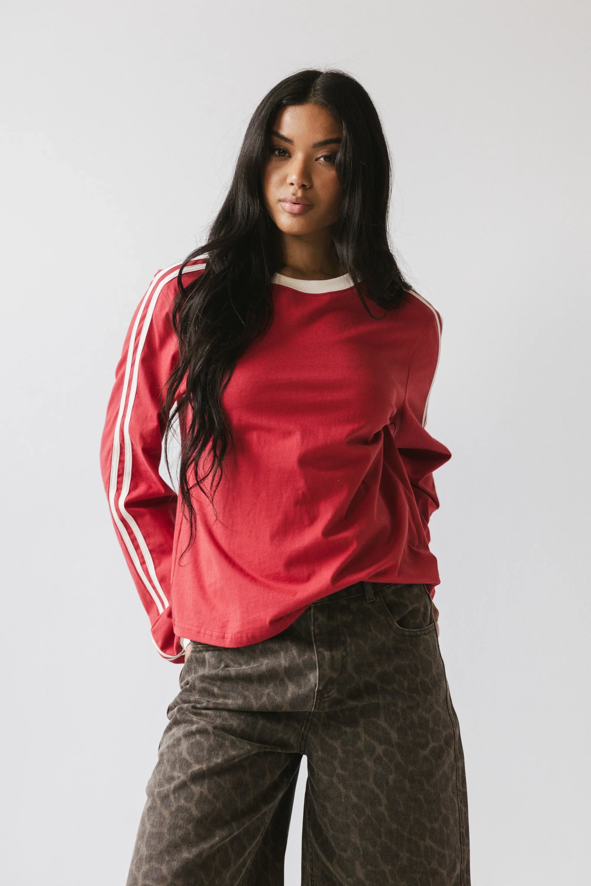 Romy Striped top in Red FINAL SALE