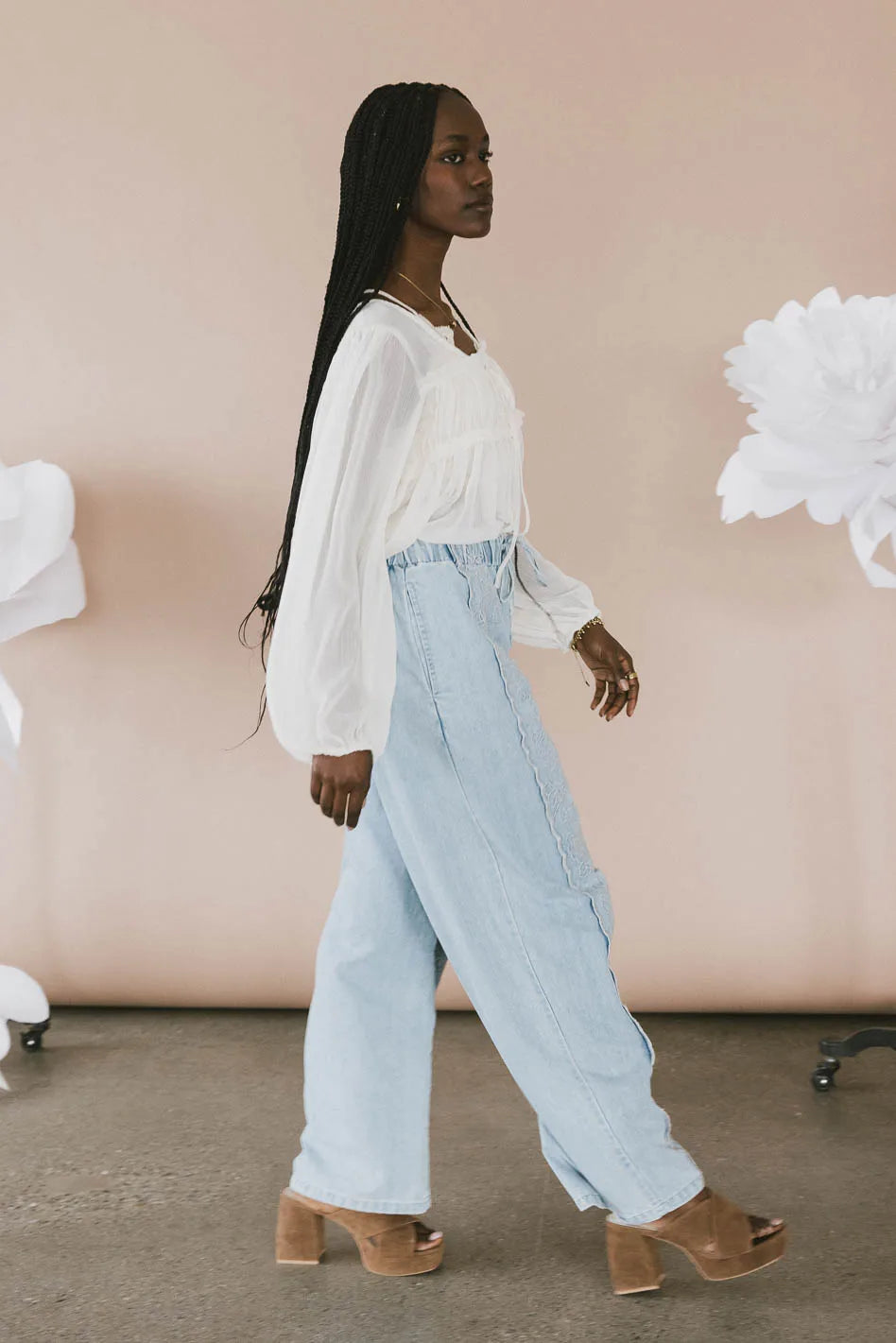 Frankie Sheer Peplum Blouse FINAL SALE