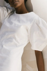 Campbell Denim Dress in Cream FINAL SALE