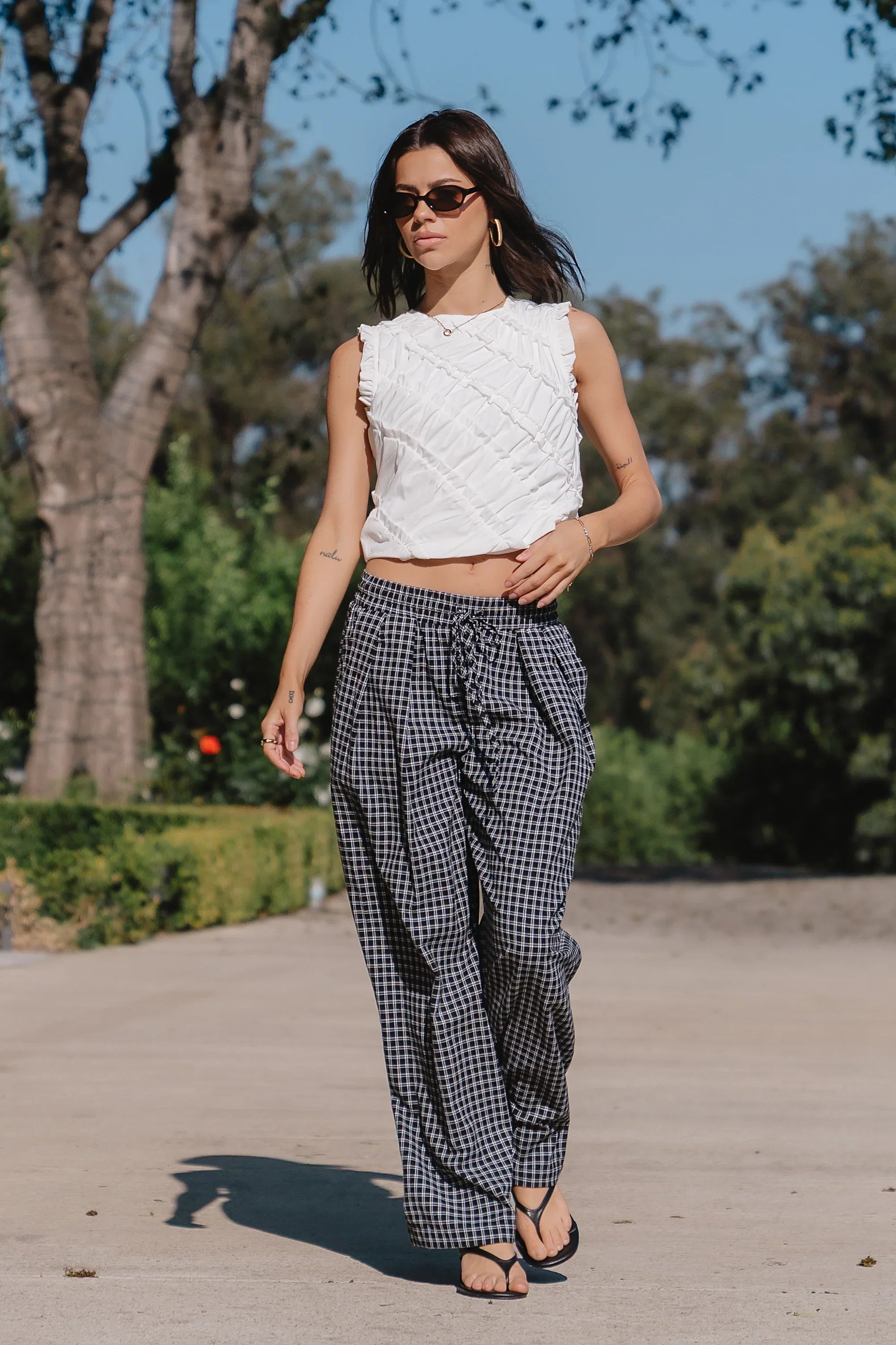 Mellie Ruffle Top in Off White