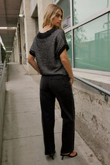 Della Lace Trim Baggy Jeans