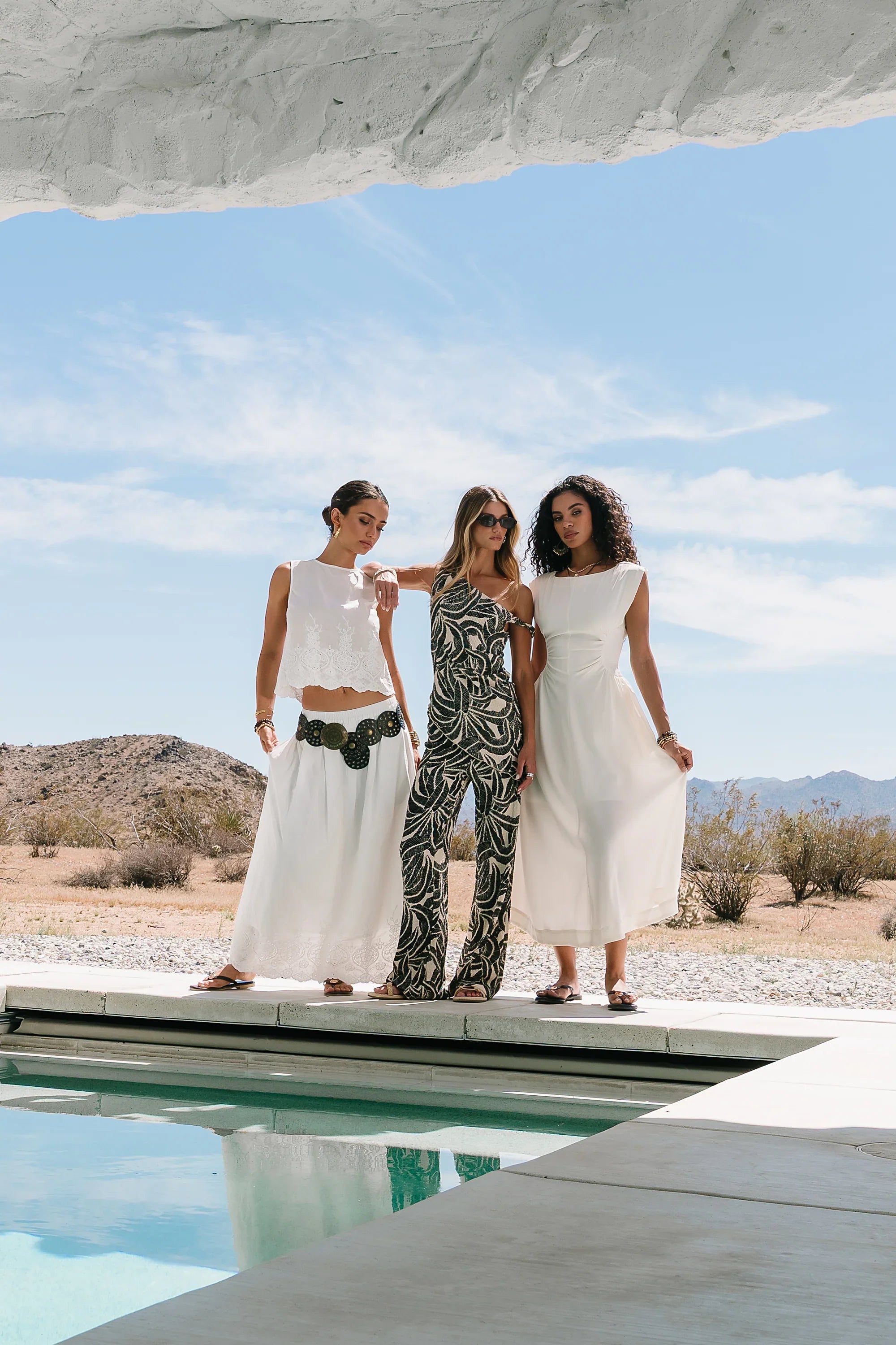 Nora Midi Dress in Ivory