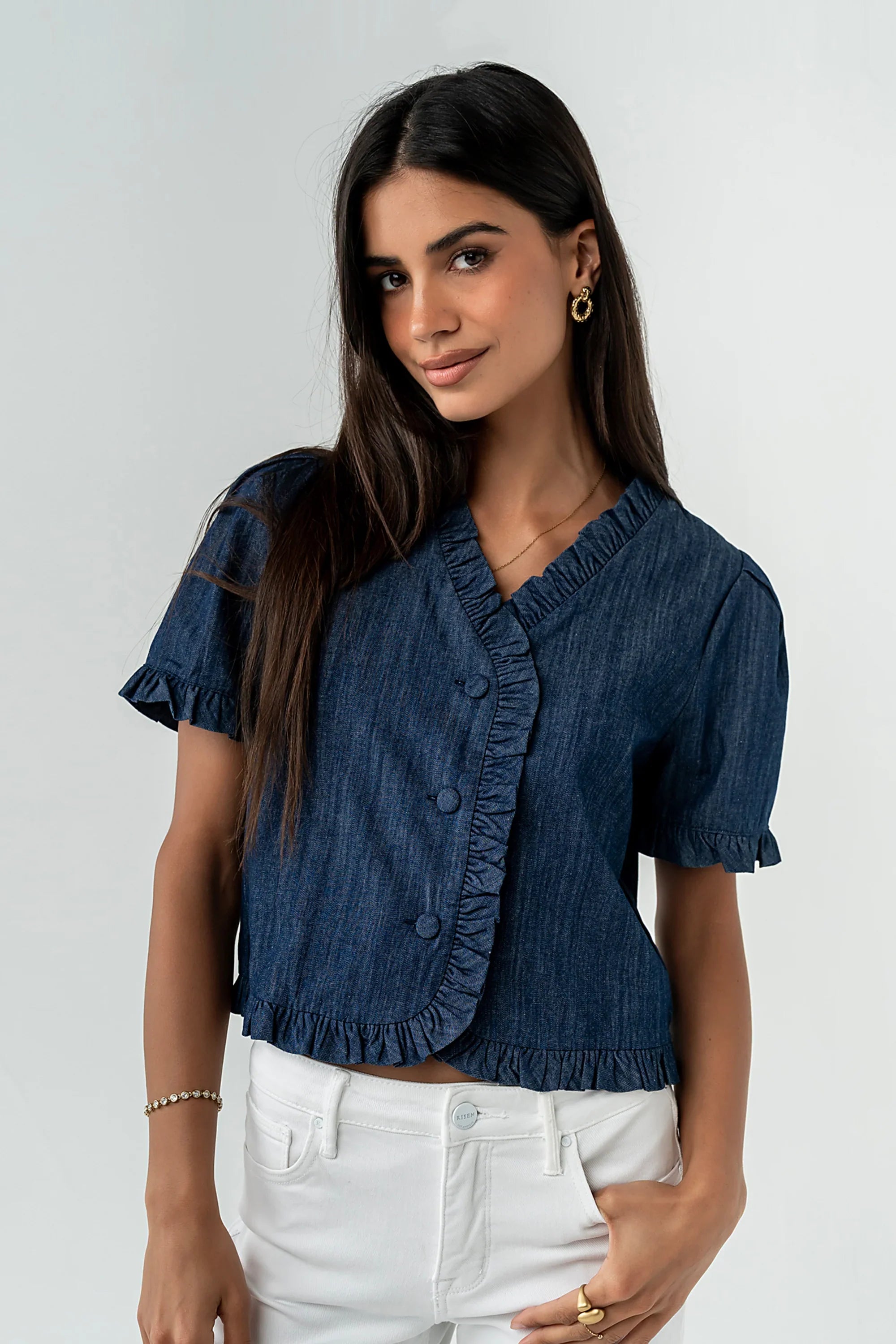 Miranda Denim Top