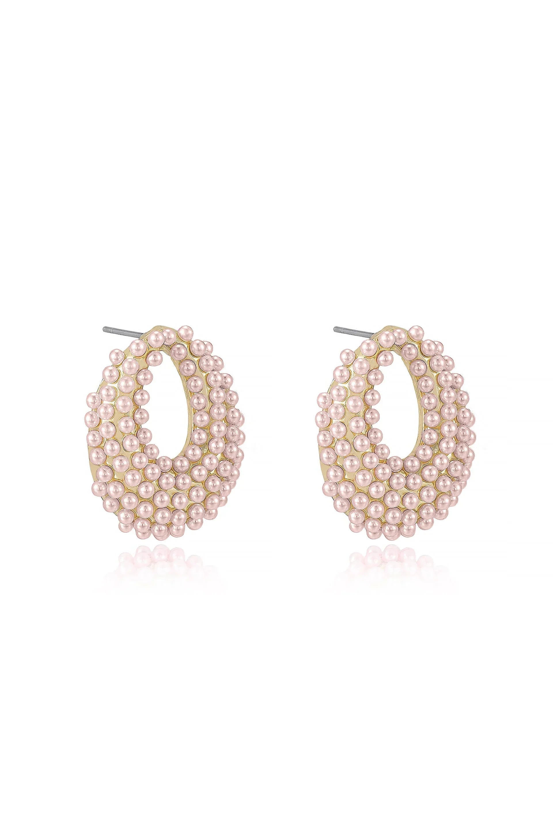 Classic Pearl Cluster Stud Earrings