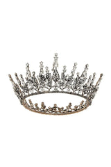 Queen Rhinestone Dark Crown for Women
