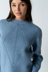 Bostyn Knit Sweater in Blue FINAL SALE