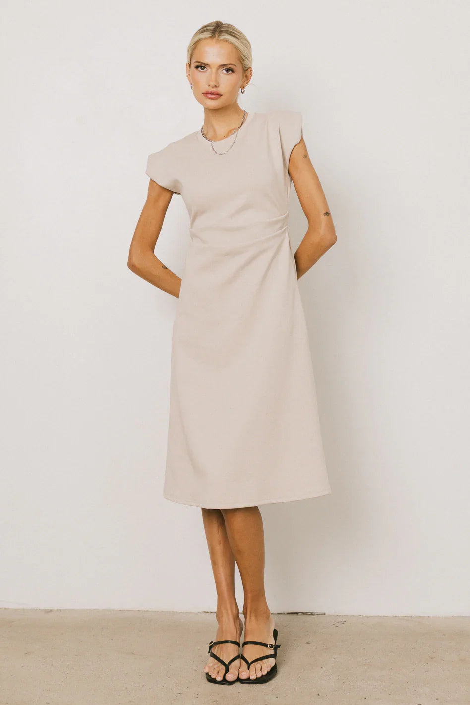 Kyra Midi Dress in Khaki FINAL SALE