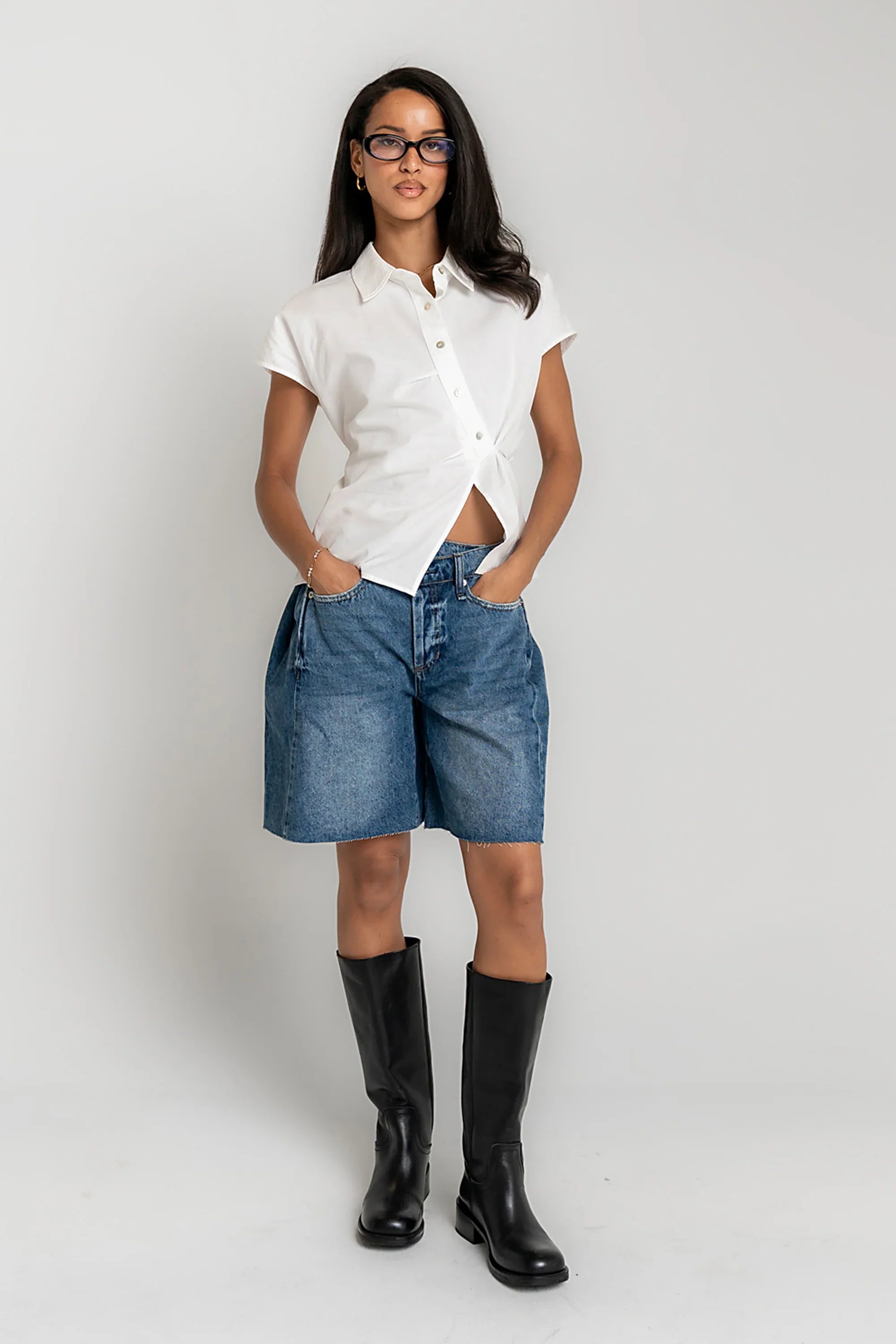 Torrey Asymmetrical Button Up