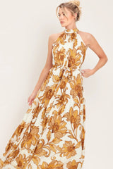 HONEY LUXE HALTER MAXI DRESS