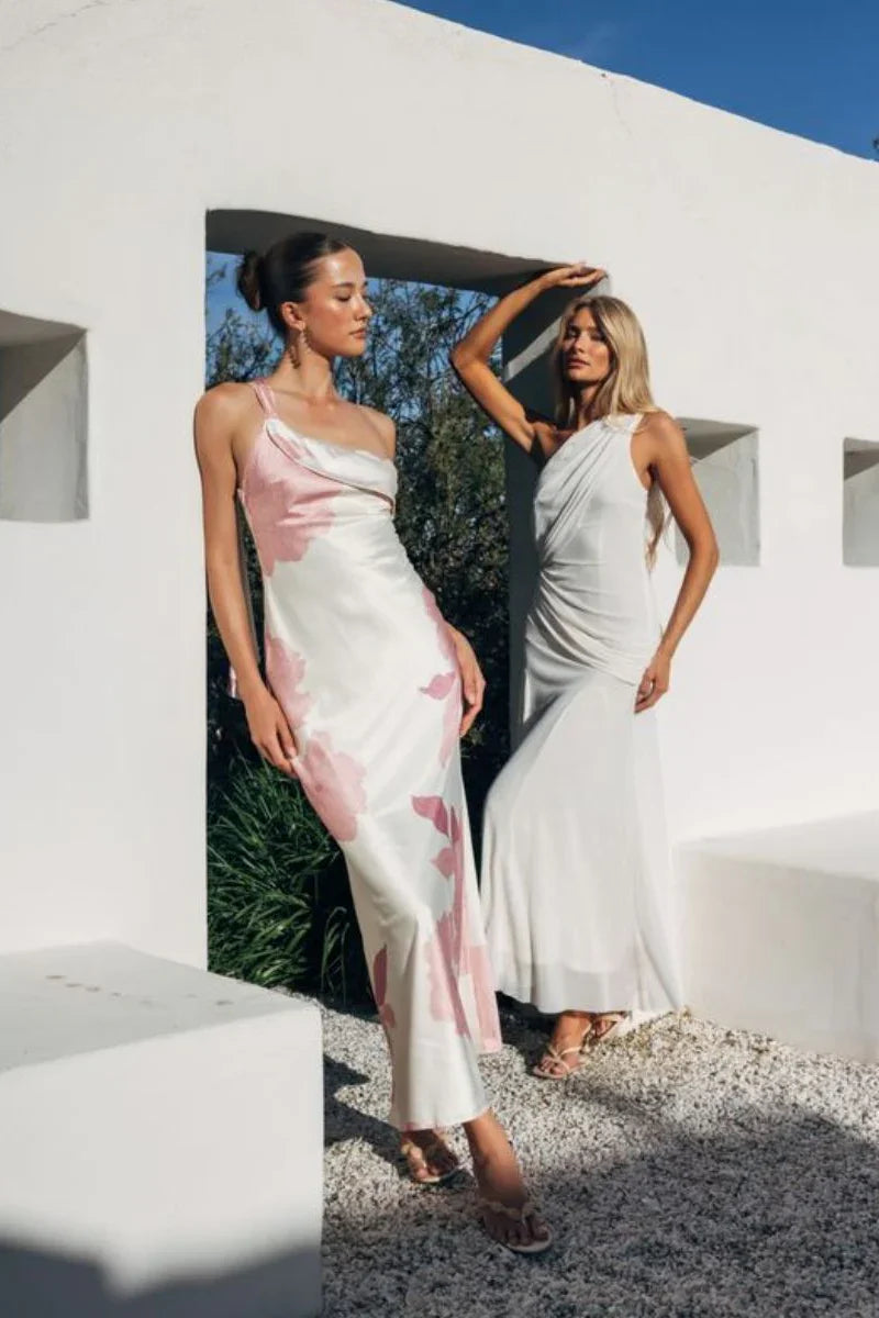 Cove Floral Satin Maxi Dress
