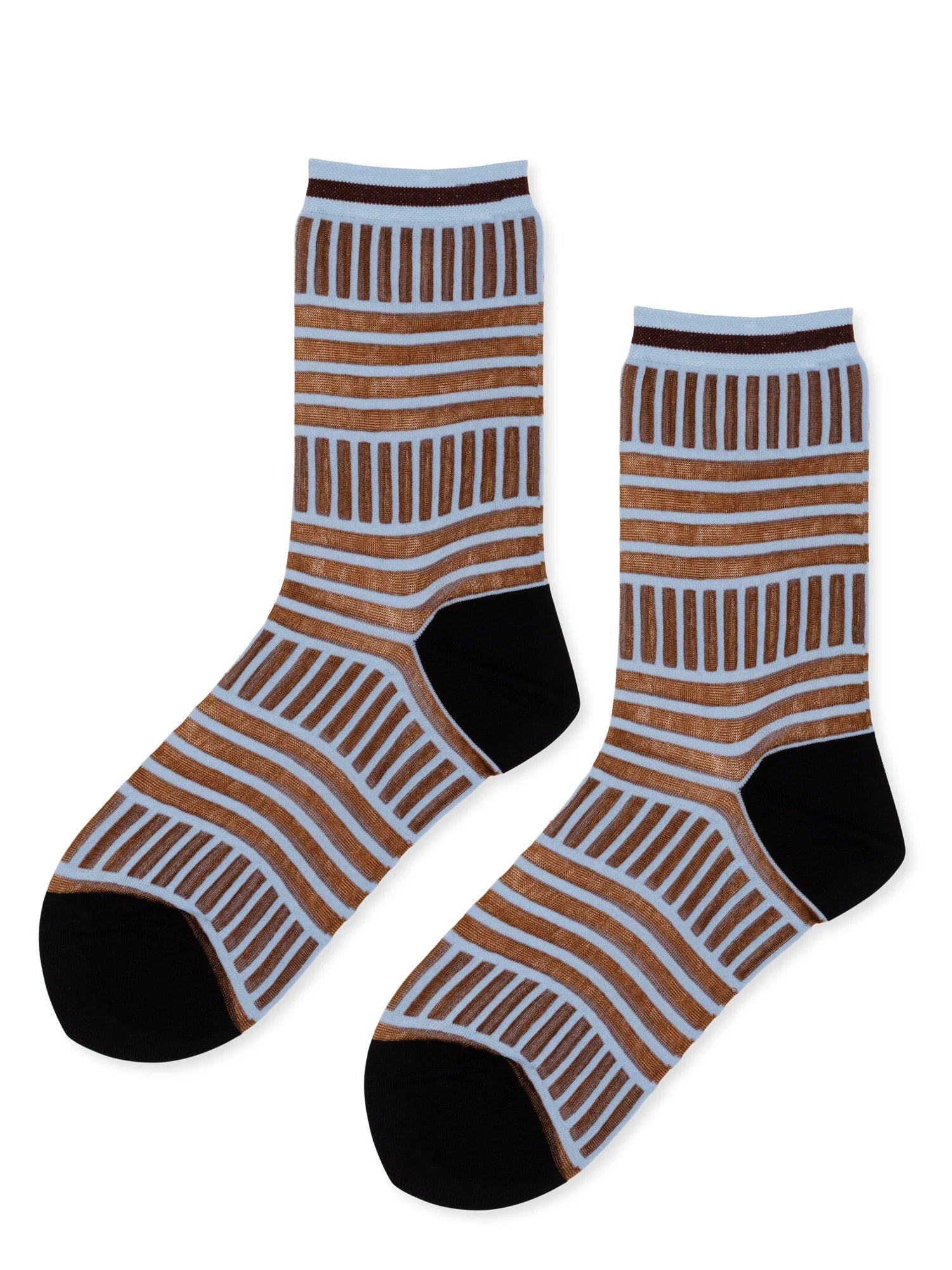 Tulle Mix Stripe Sheer Crew