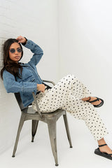 PREORDER Priya Polka Dot Barrel Jeans