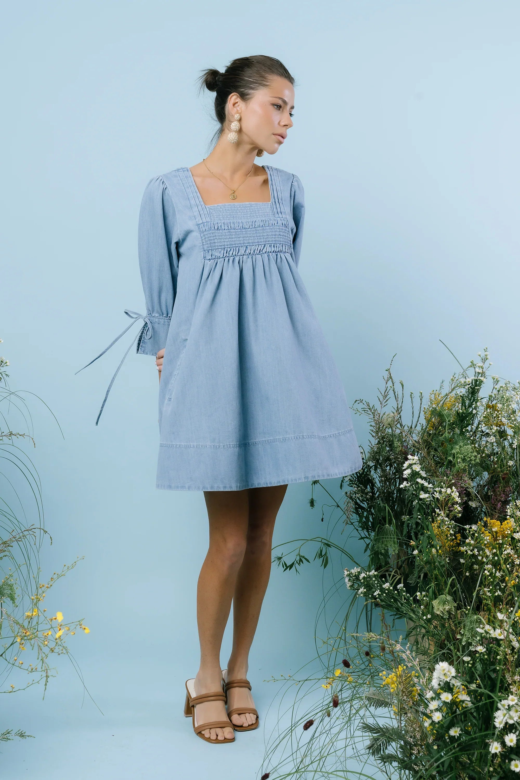 Ginny Denim Baby Doll Dress