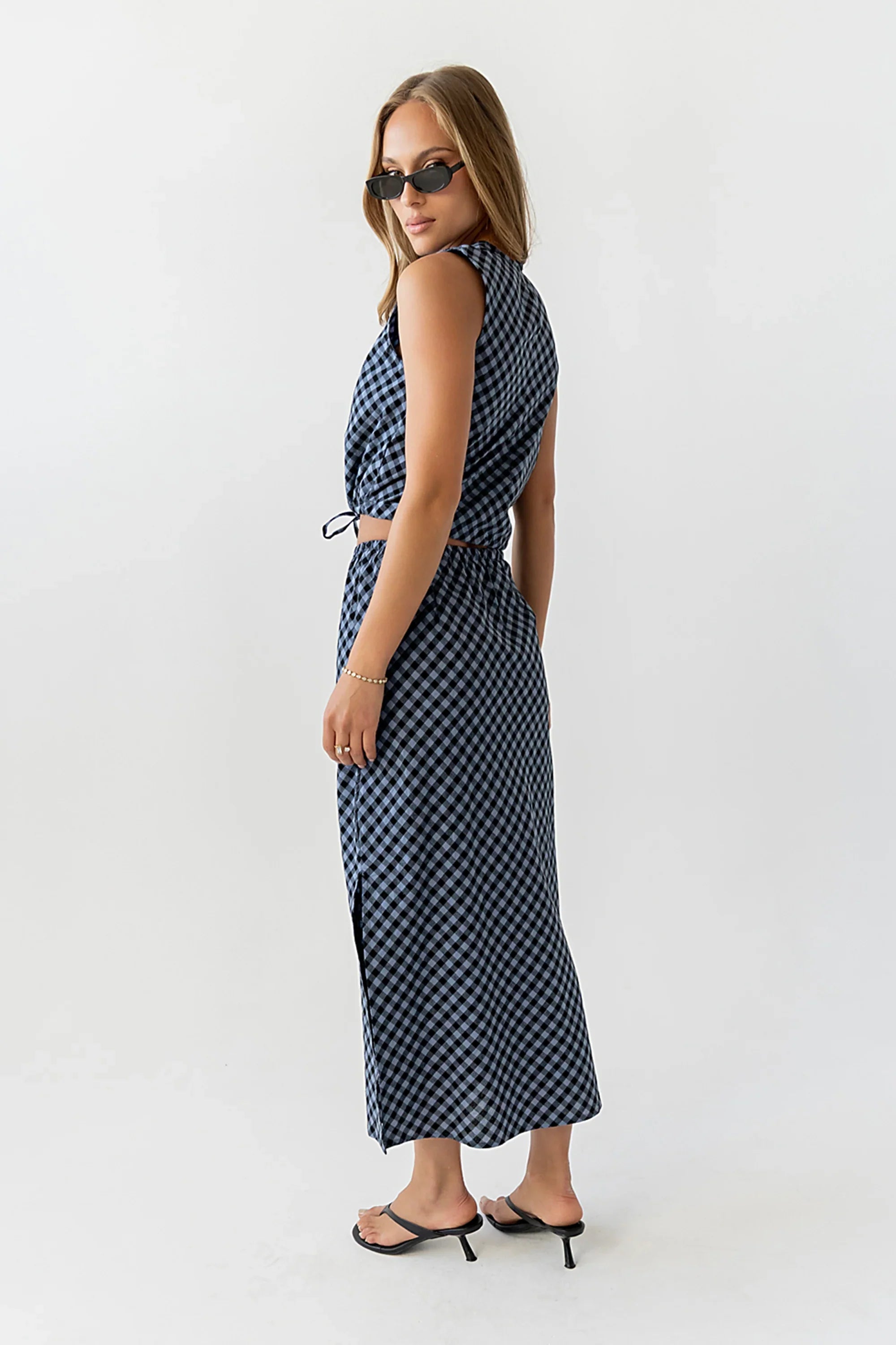 Baylor Plaid Midi Skirt