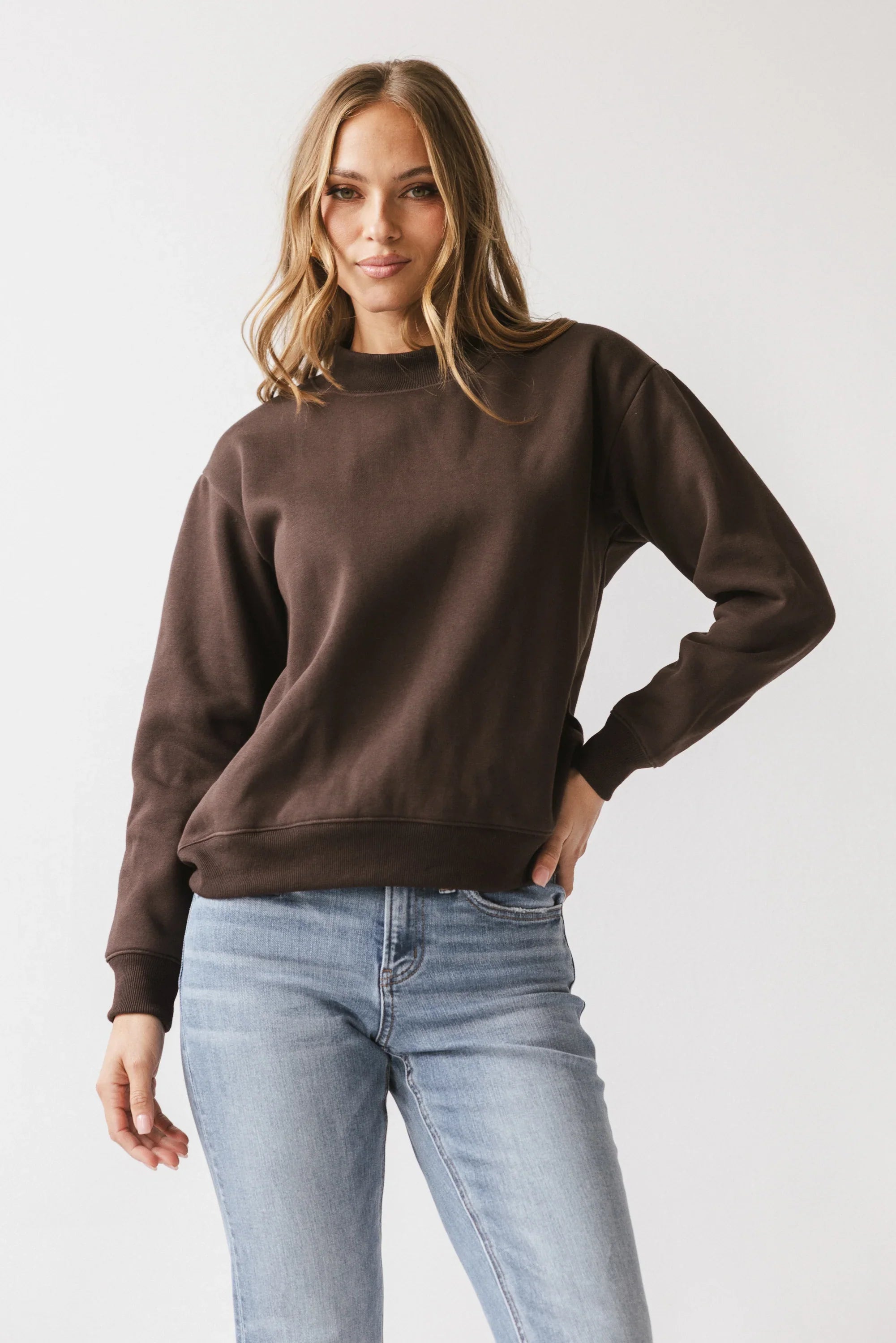 Marie Oversized Sweatshirt in Brown