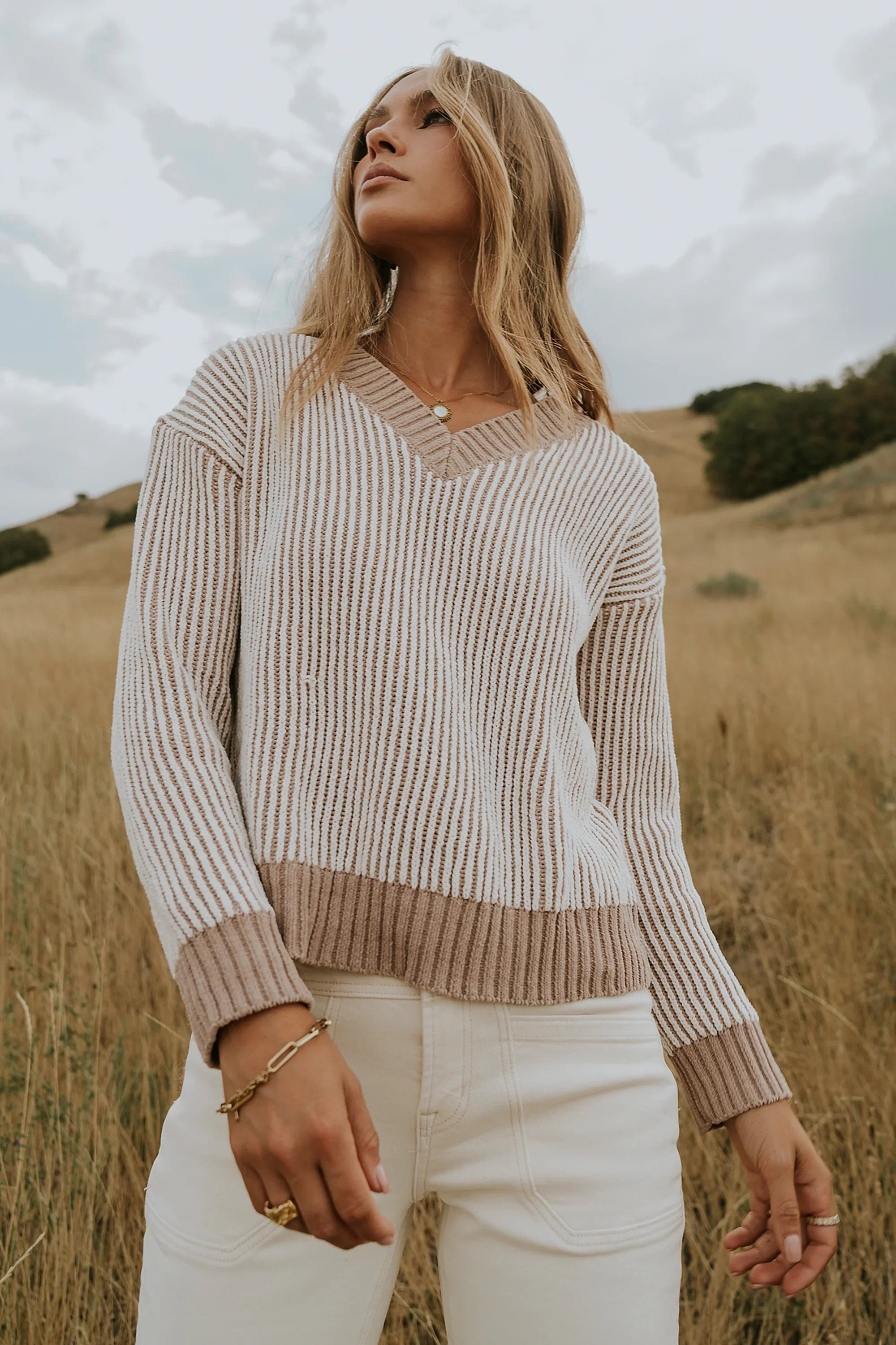 Glinda Knit Sweater in Brown FINAL SALE