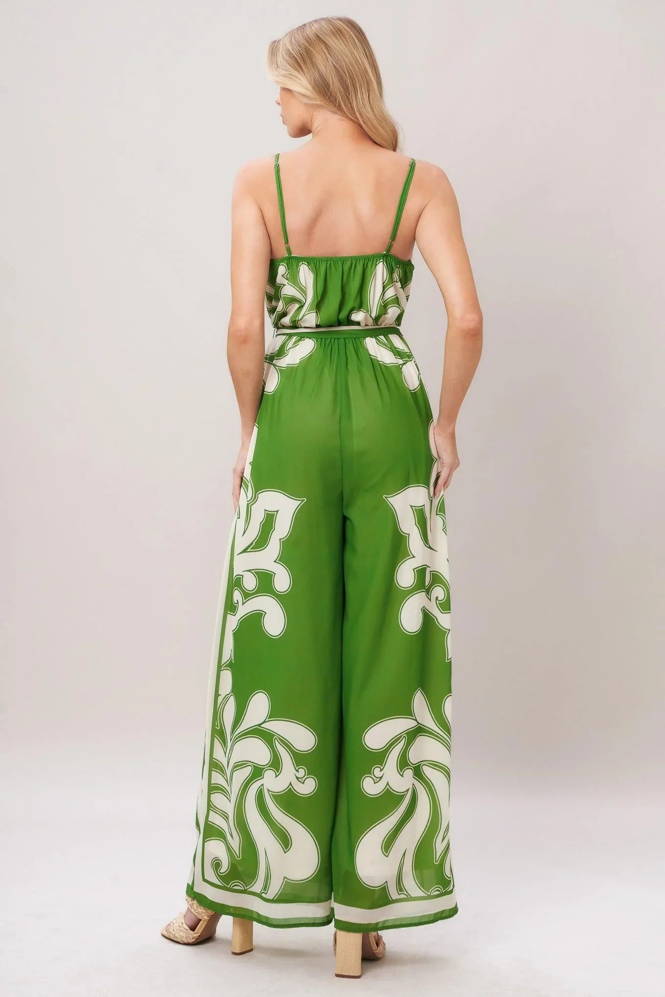 PALAZZO MUSE GREEN JUMPSUIT