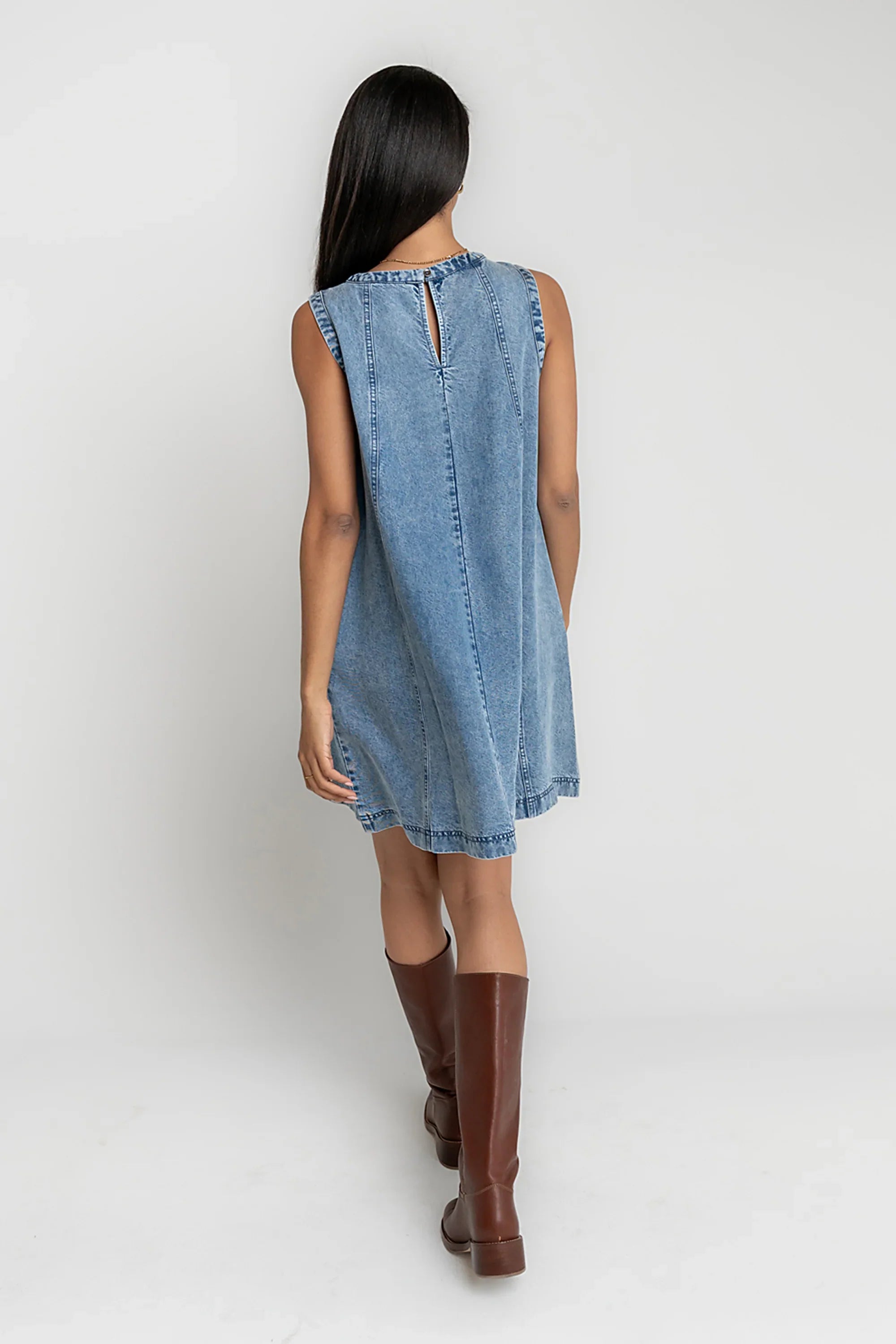 Elyse Sleeveless Denim Mini Dress