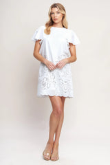 ALL THE RIGHT REASONS WHITE EYELET DRESS
