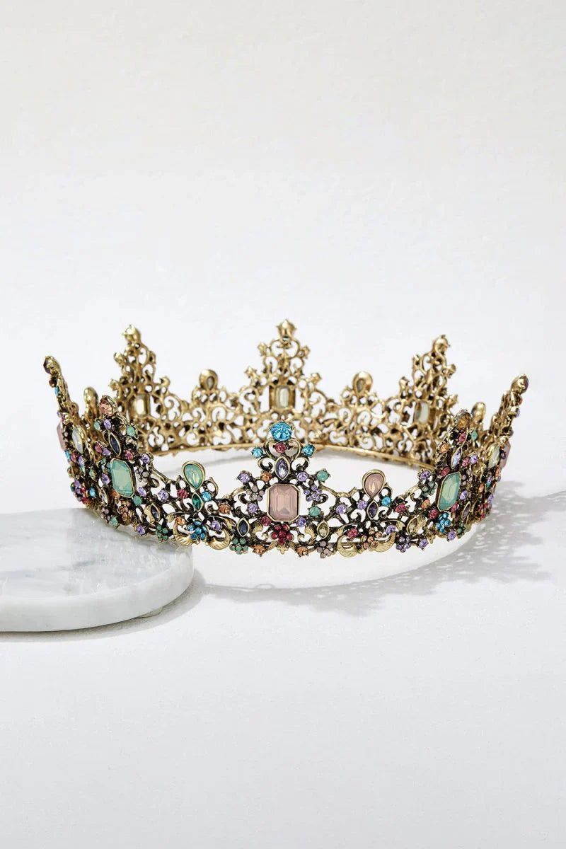 Baroque Colorful Crystal Crown