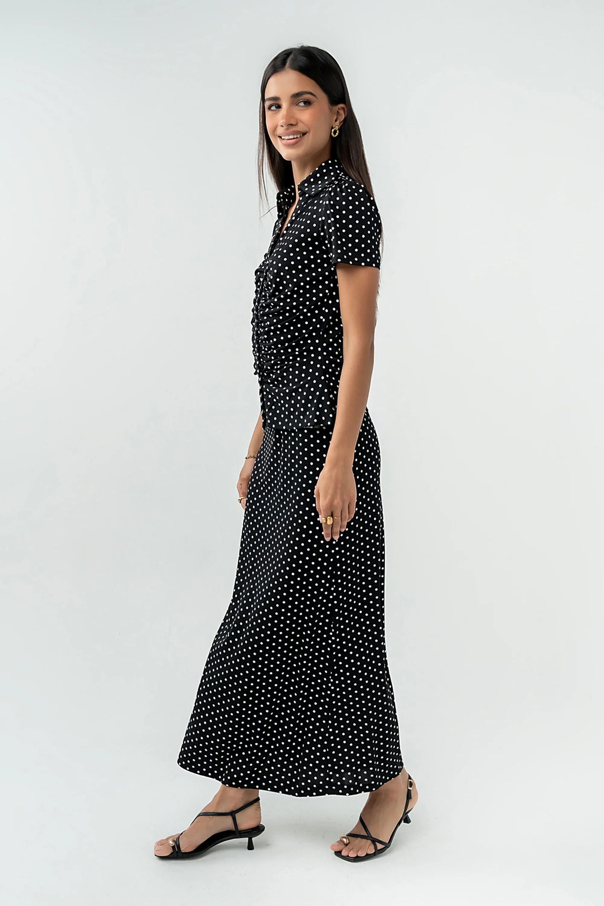 Malia Polka Dot Maxi Skirt