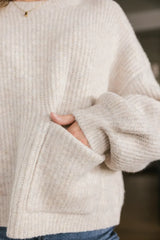 Aliyah Knit Sweater in Taupe FINAL SALE