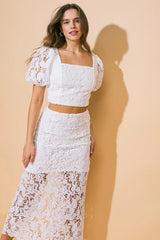 LACE REVERIE TOP SKIRT SET