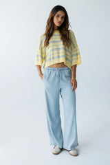 Katelyn Cropped Sweater Tee