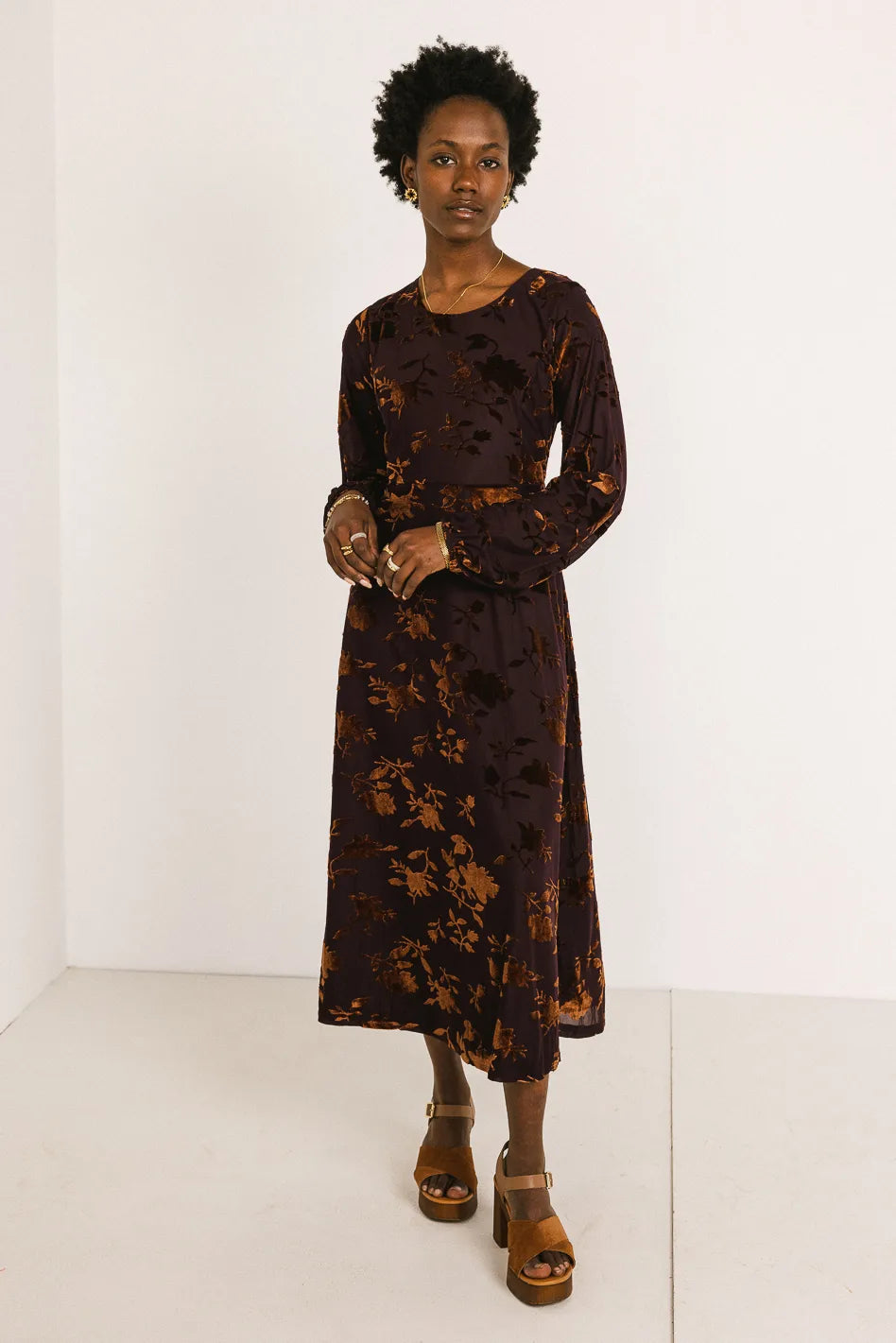 Jane Velvet Midi Dress FINAL SALE