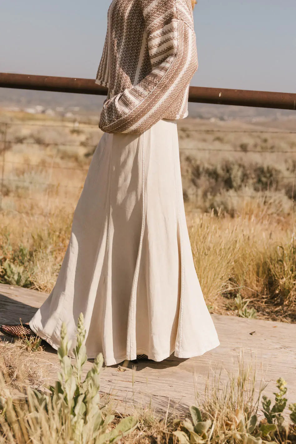 Sunny Maxi Skirt in Taupe FINAL SALE