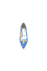 Pointed Toe Stiletto Heels with Rhinestone