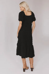 Miley Bubble Texture Dress in Black FINAL SALE