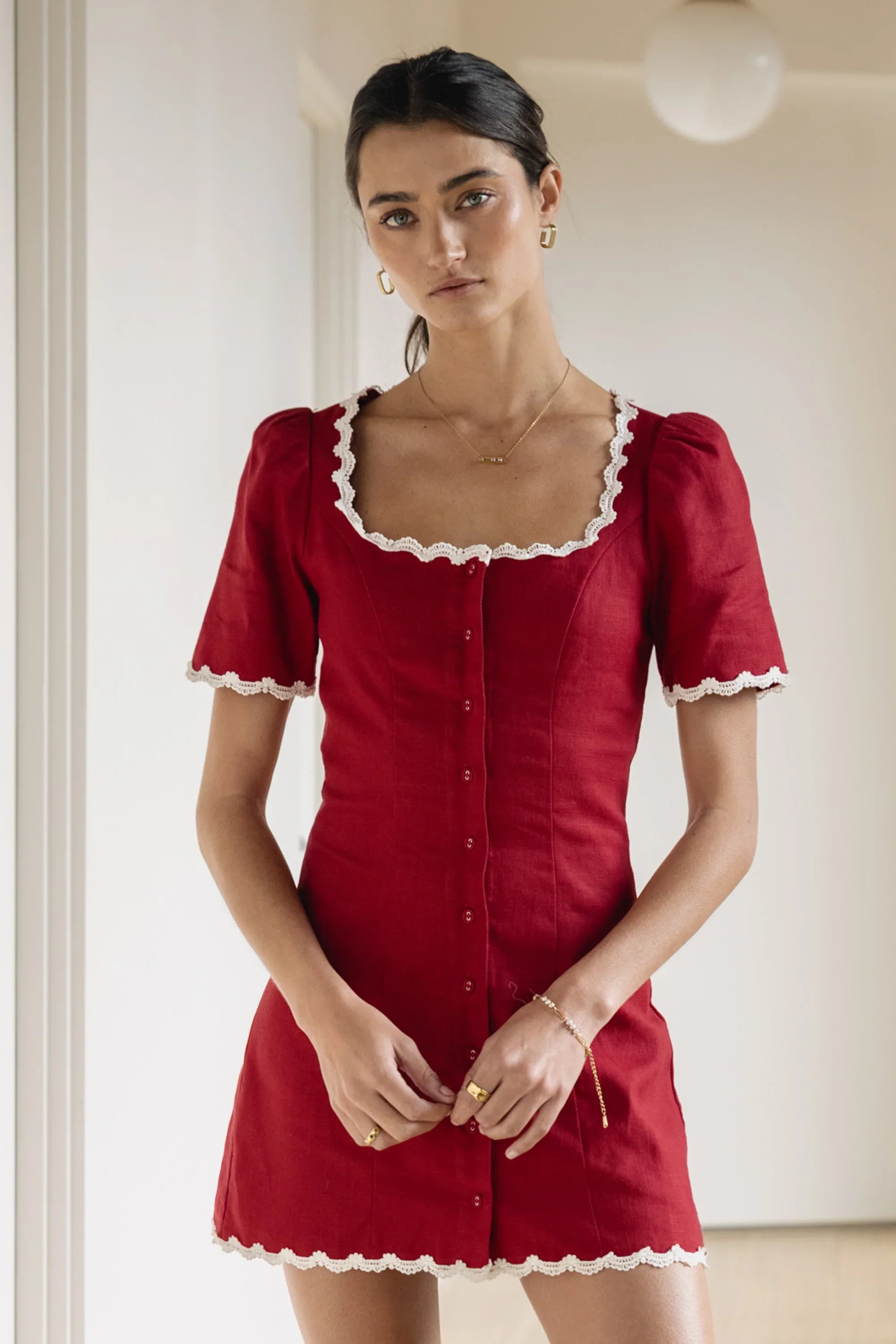 Aubrey Ric Rac Mini Dress FINAL SALE
