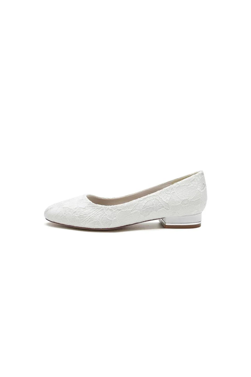 Lace Round Toe Flats