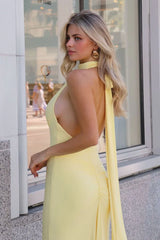 Kara Maxi Adjustable Halter Tie ITY Dress