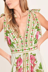 ROSE VINE ROMANCE MAXI DRESS