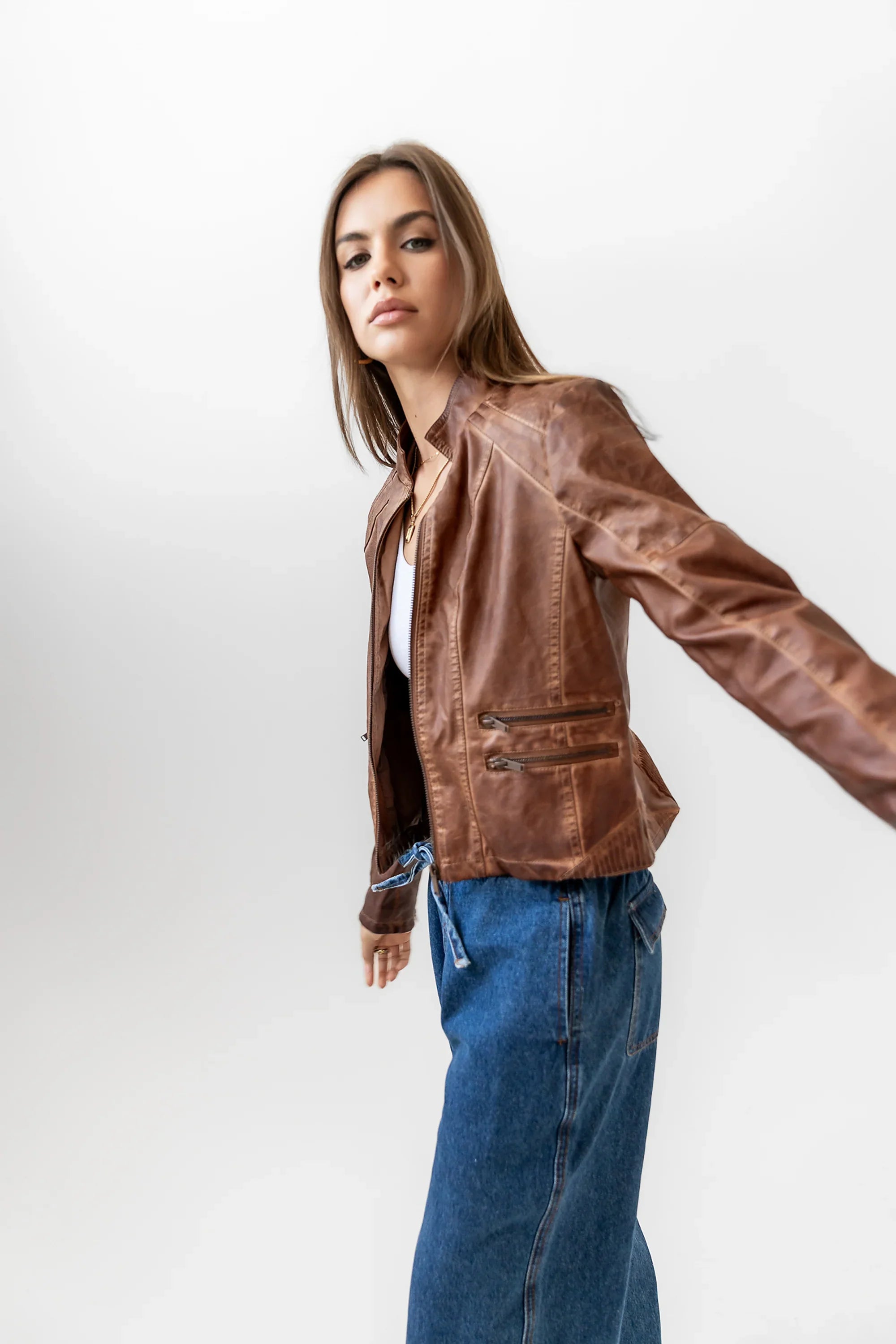 Kace Vegan Leather Jacket